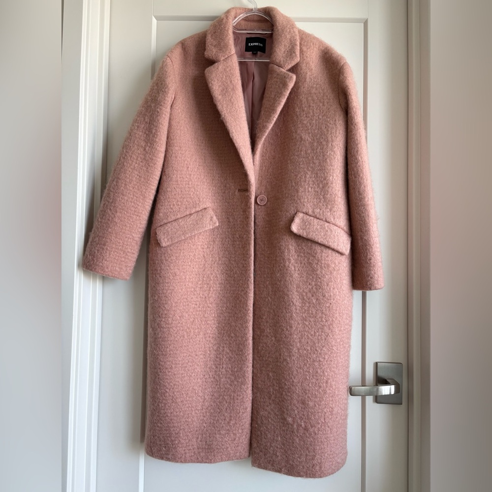 Long Pink Coat From Express